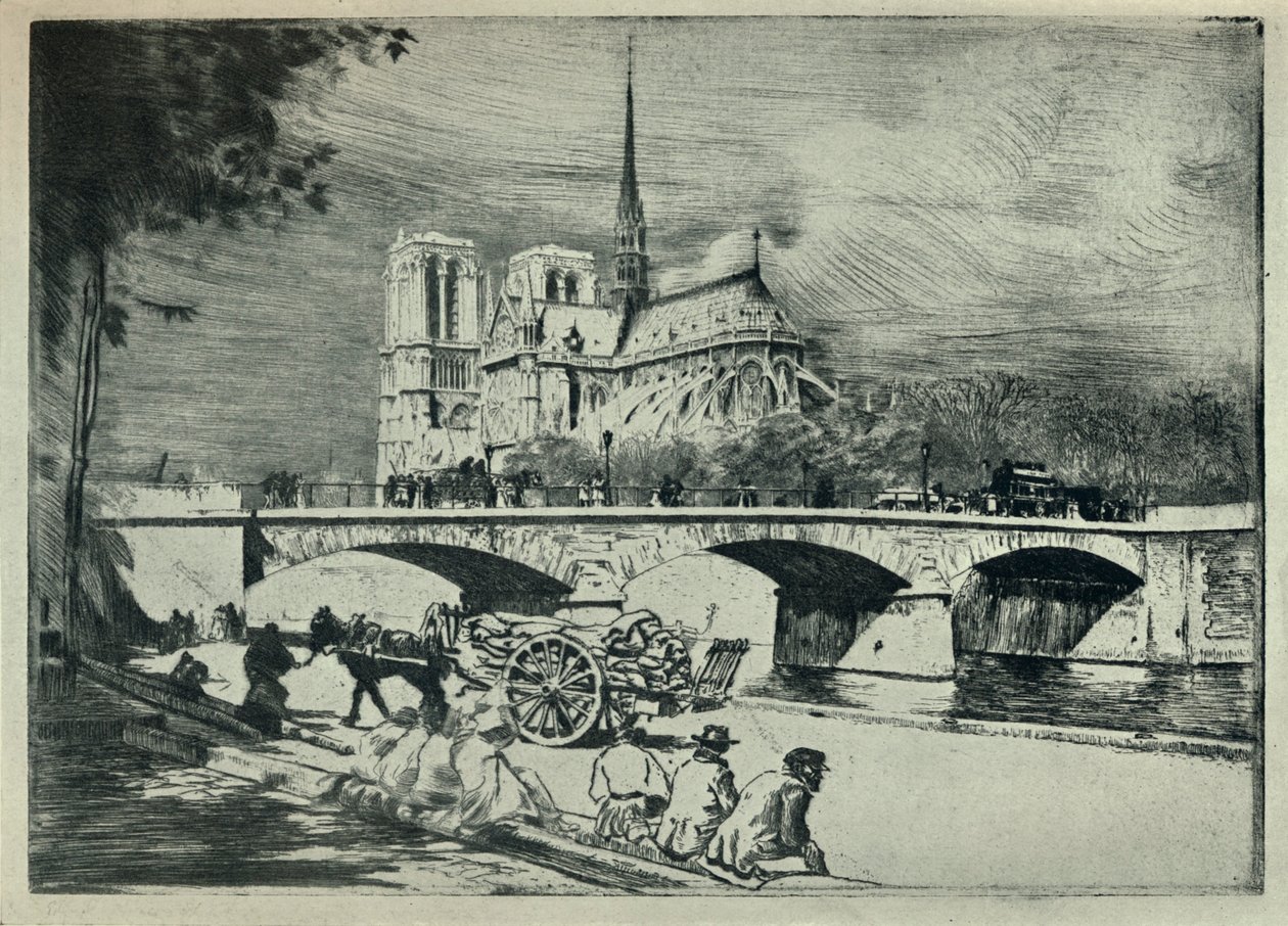 Apsyda Notre Dame, 1915 autorstwa Edgar Chahine