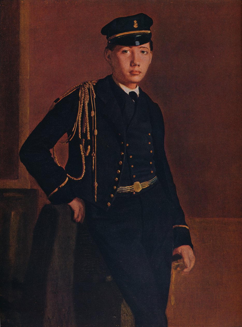 Achille de Gas w mundurze kadeta, 1856-1857 autorstwa Edgar Degas