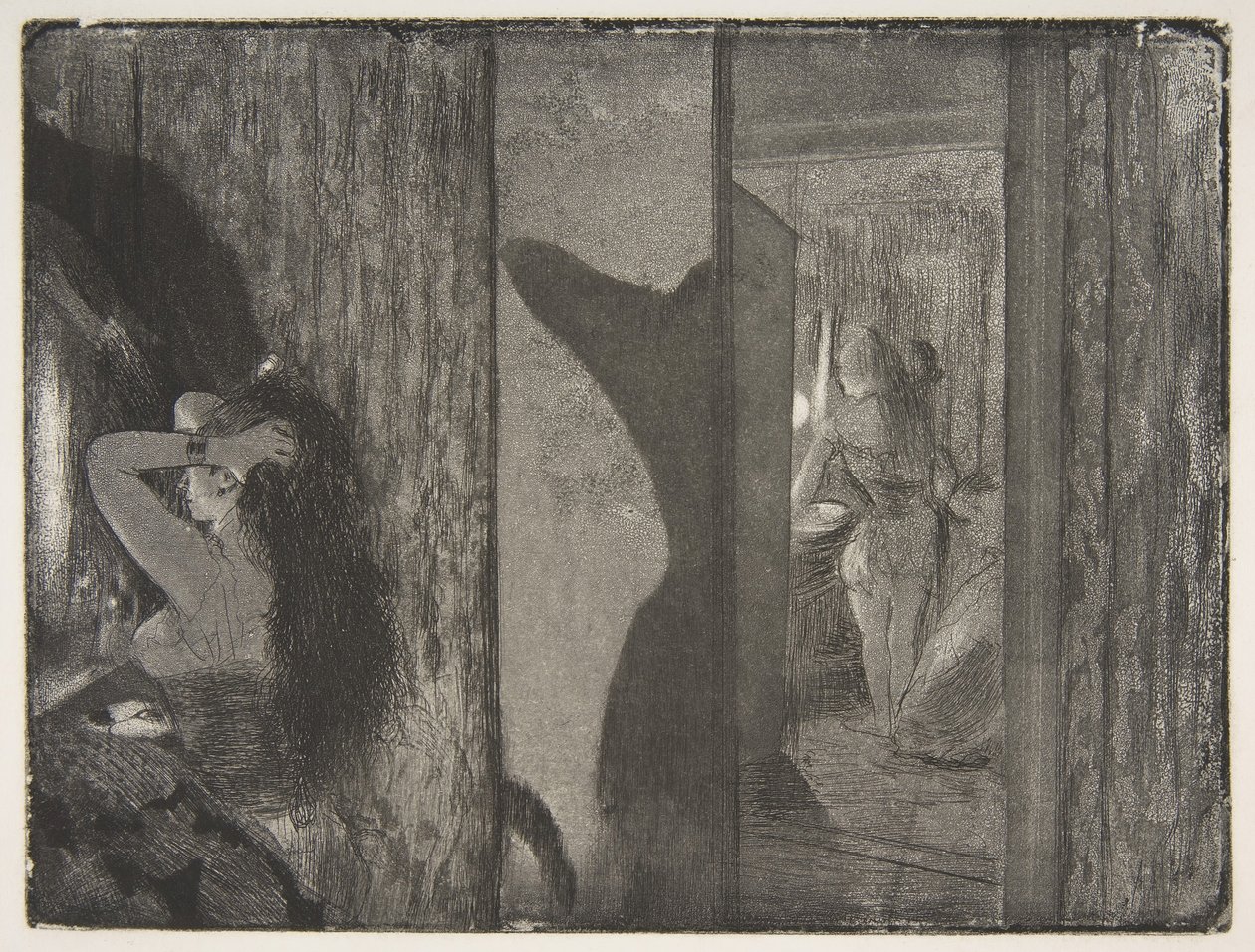 Aktorki w swoich garderobie, 1879-80. autorstwa Edgar Degas