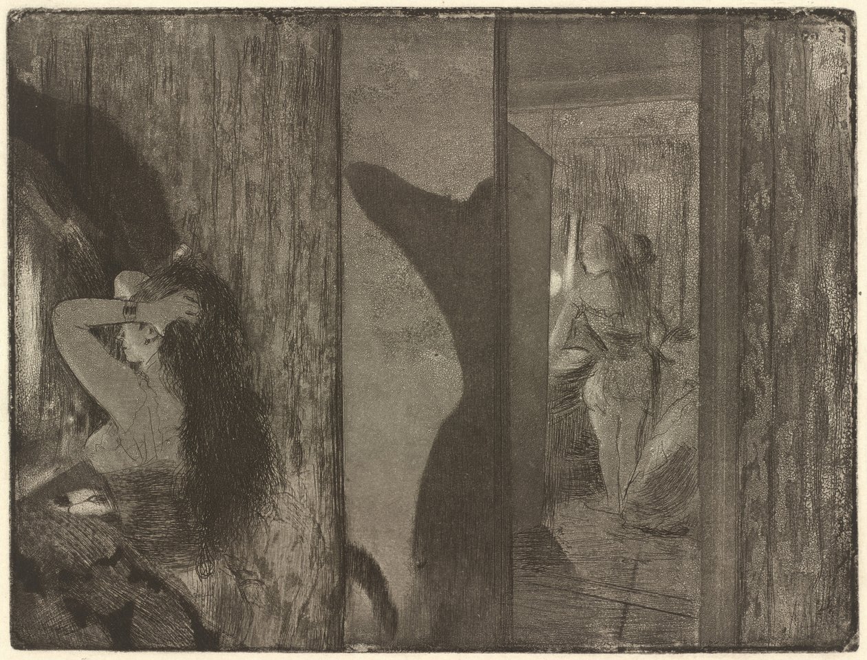Aktorki w swoich przebieralniach, 18791880. autorstwa Edgar Degas
