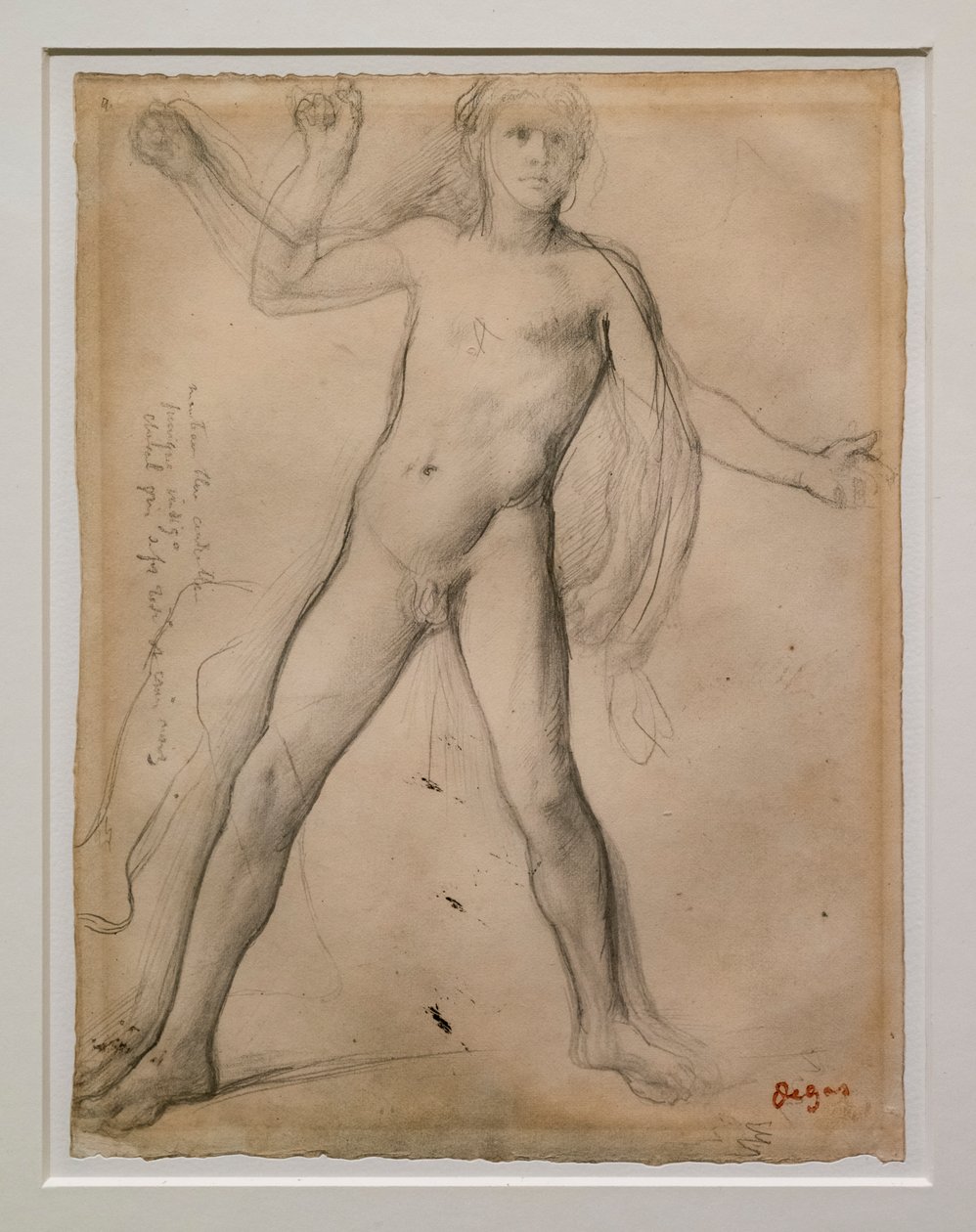 Aleksander i studiują nogi. Około 1859-1861. Czarny tusz i grafit na papierze autorstwa Edgar Degas