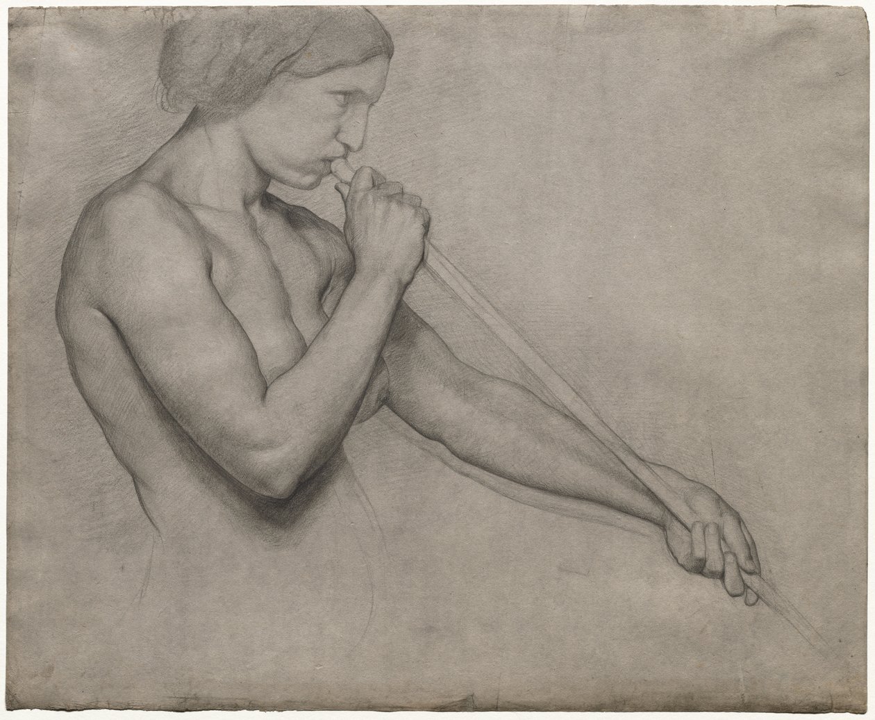 Anioł dmący w trąbkę autorstwa Edgar Degas