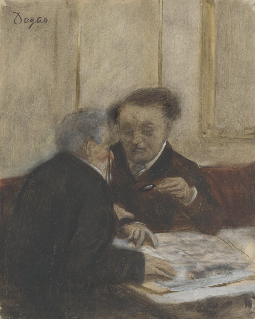 W kawiarni Châteaudun, ok. godz. 1870 autorstwa Edgar Degas