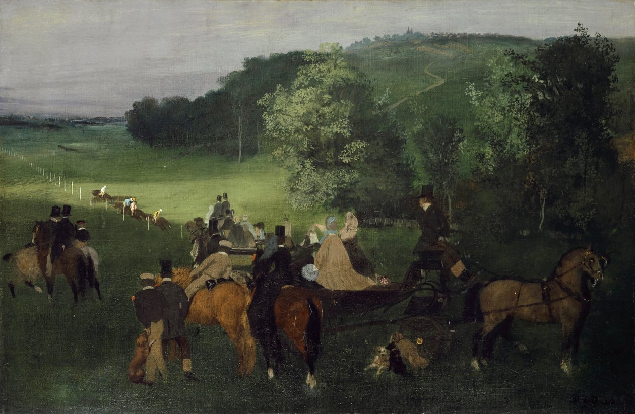 Na torze wyścigowym (The Races), ok. 1861-62 autorstwa Edgar Degas