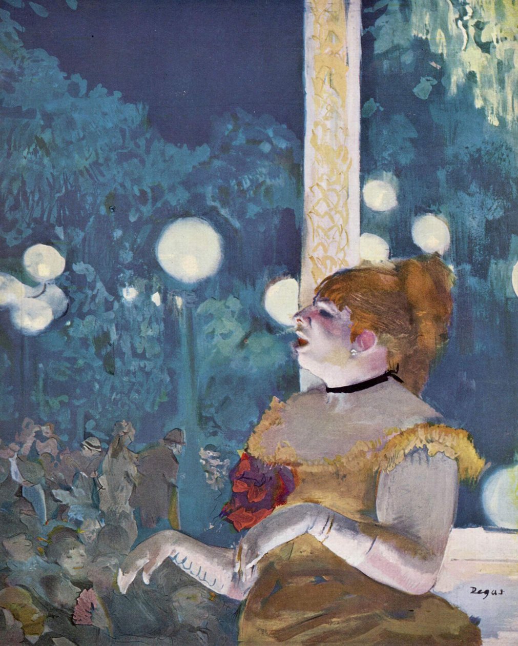 Koncert w kawiarni: La Chanson du chien autorstwa Edgar Degas