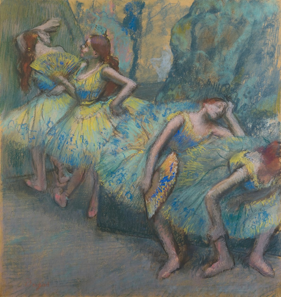 Tancerze baletowi na skrzydłach autorstwa Edgar Degas
