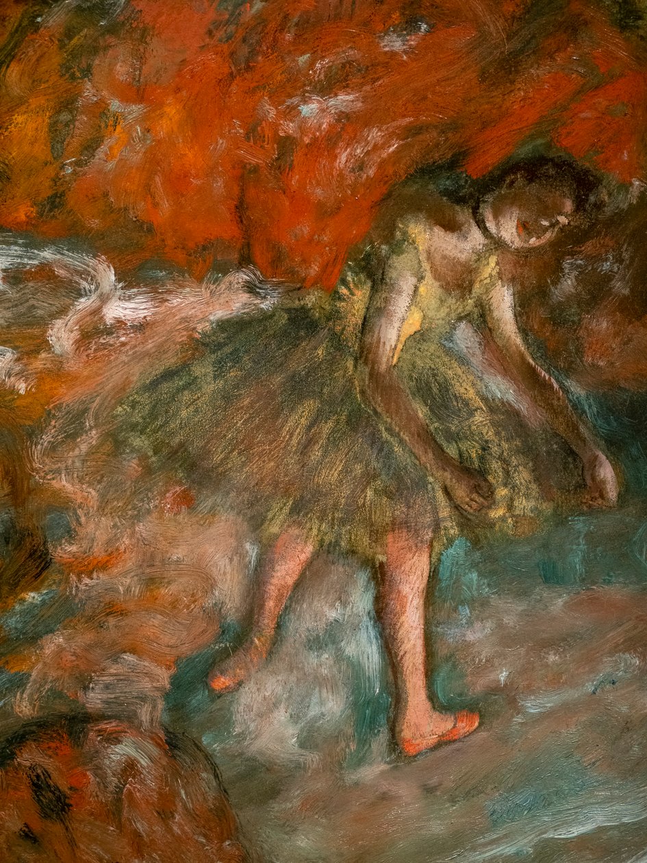 Scena baletowa (detal). Około 1890 r. Olej na papierze, laminowany na desce. autorstwa Edgar Degas