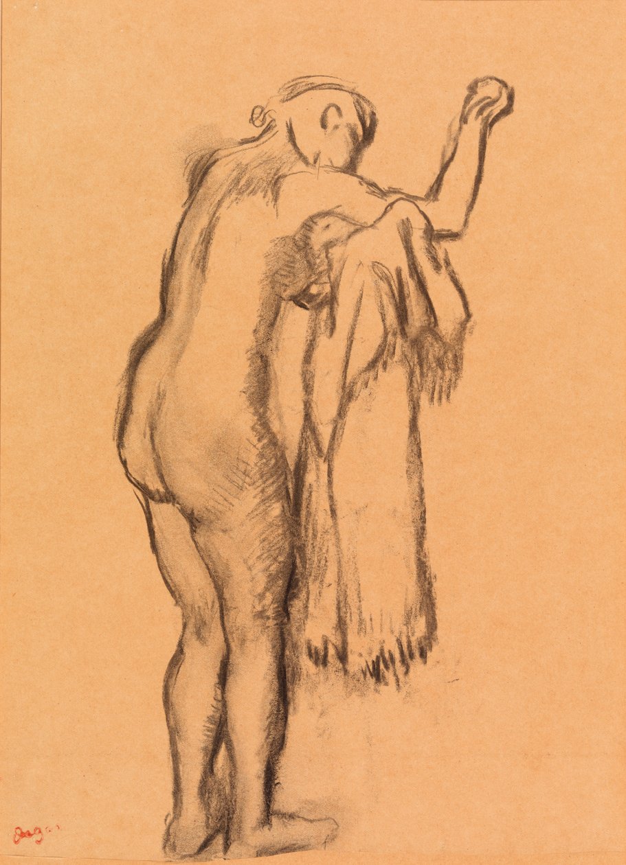 Kąpiąca się sama suszy autorstwa Edgar Degas
