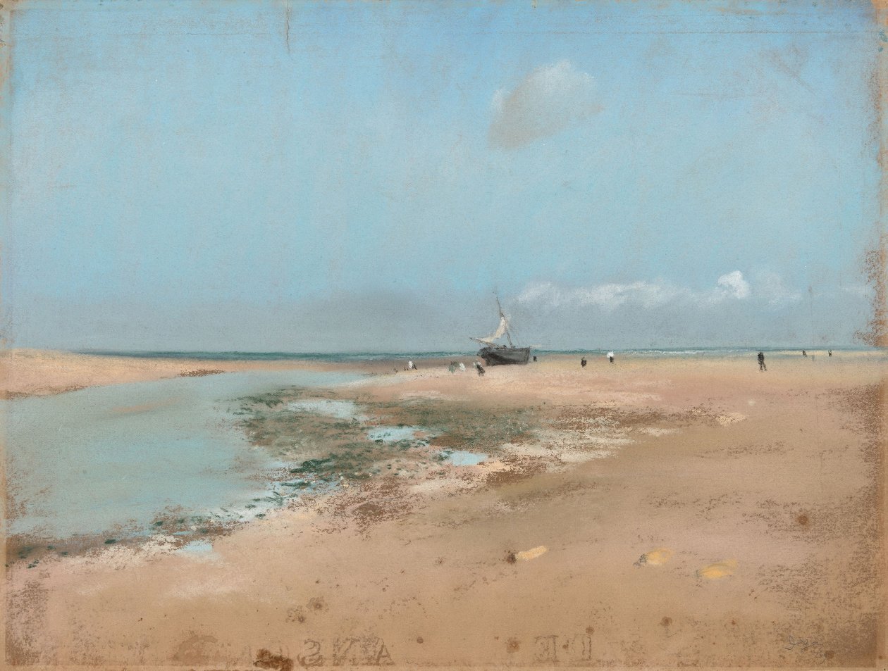 Plaża podczas odpływu (ujście rzeki) autorstwa Edgar Degas