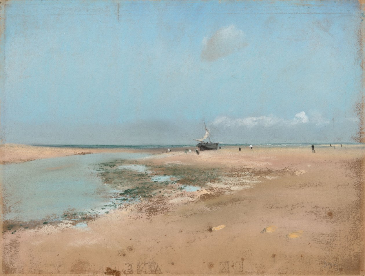 Plaża podczas odpływu (ujście rzeki) autorstwa Edgar Degas