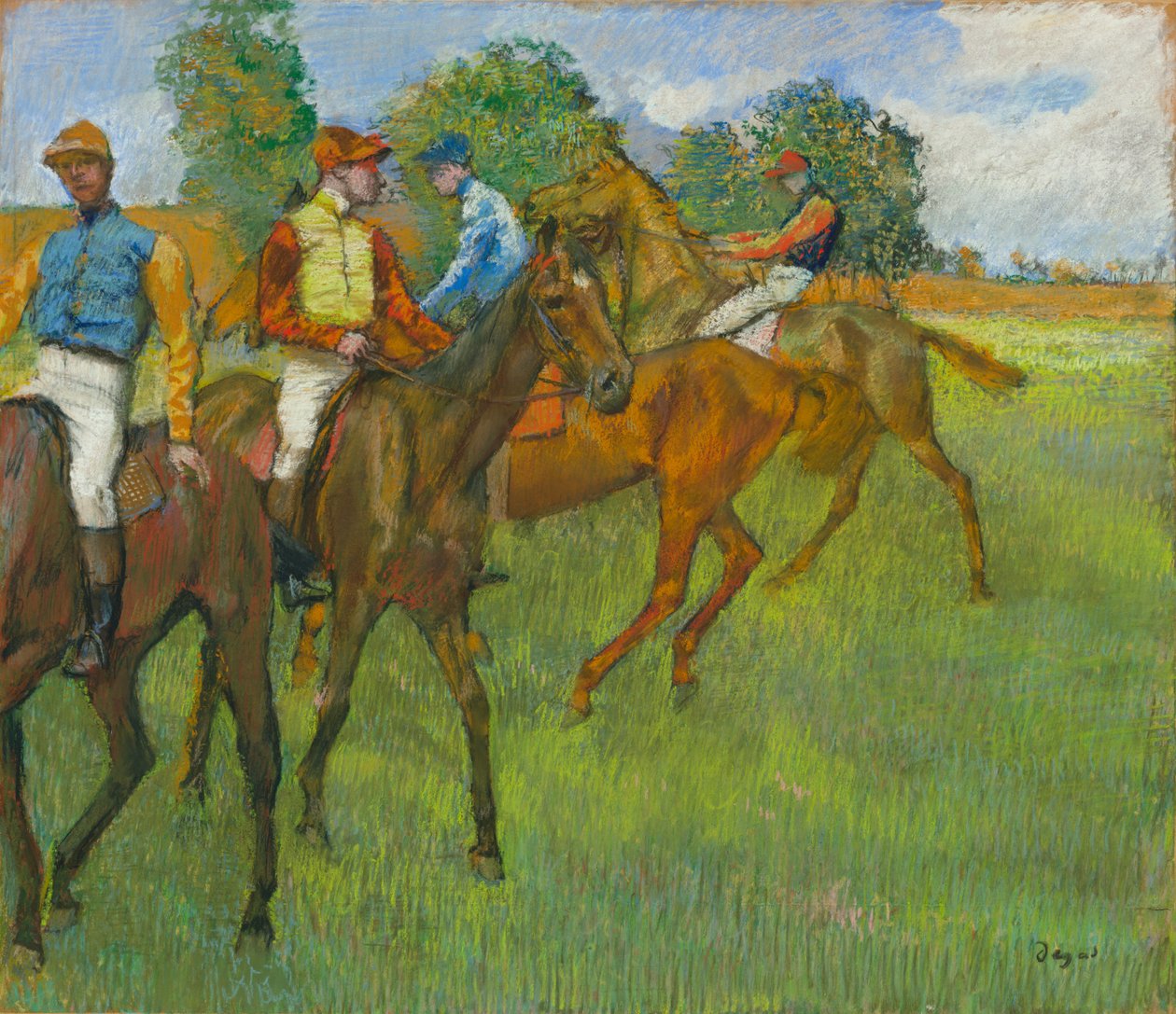 Przed Wyścigiem ok. godz. 1887-1889. autorstwa Edgar Degas