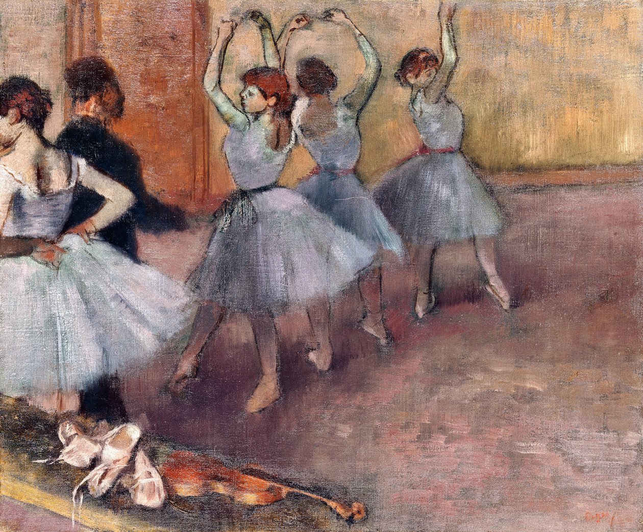 Tancerze w niebieskich odcieniach autorstwa Edgar Degas