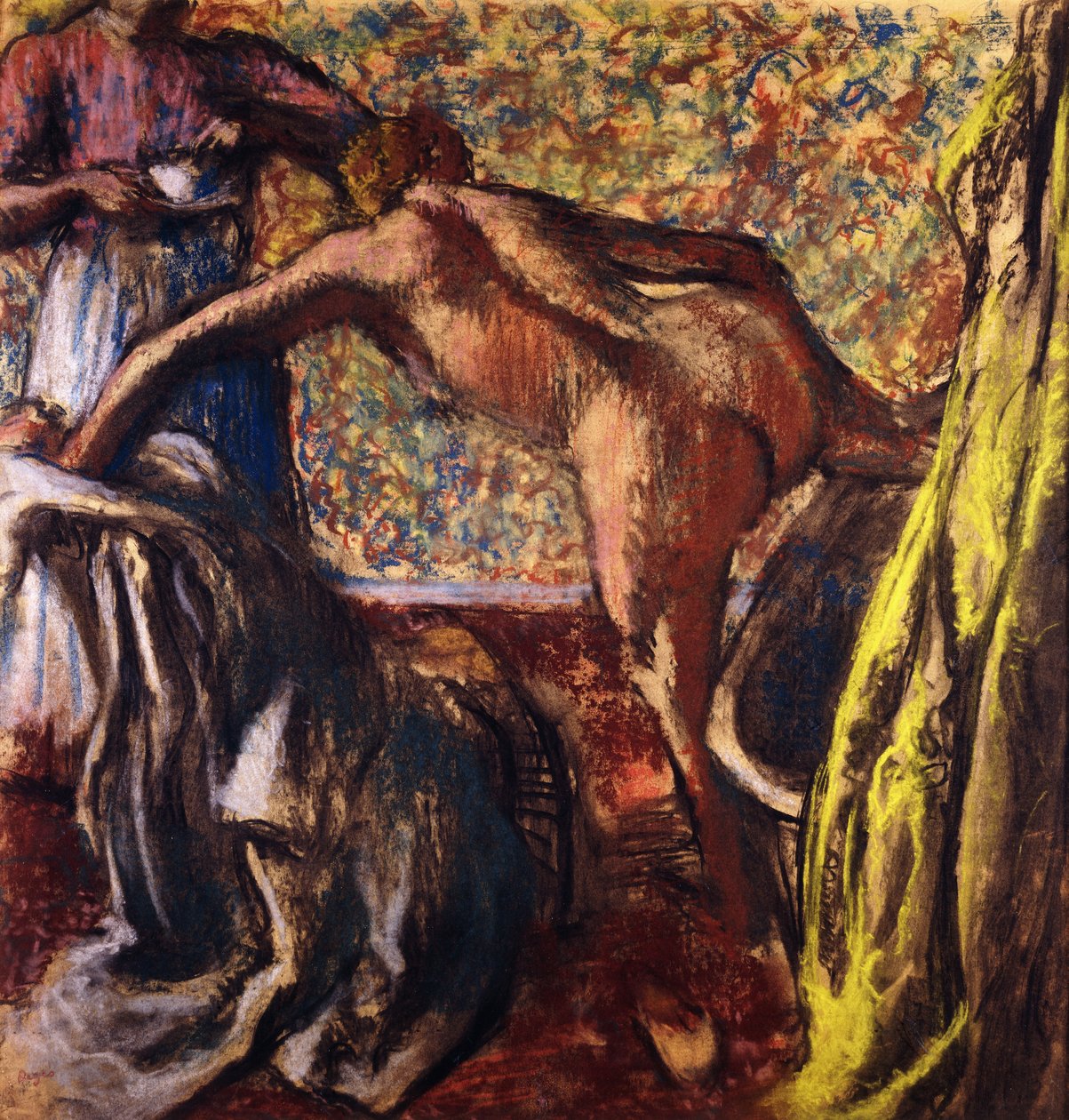 Śniadanie po kąpieli; Śniadanie po kąpieli, ok. 1895-98 autorstwa Edgar Degas