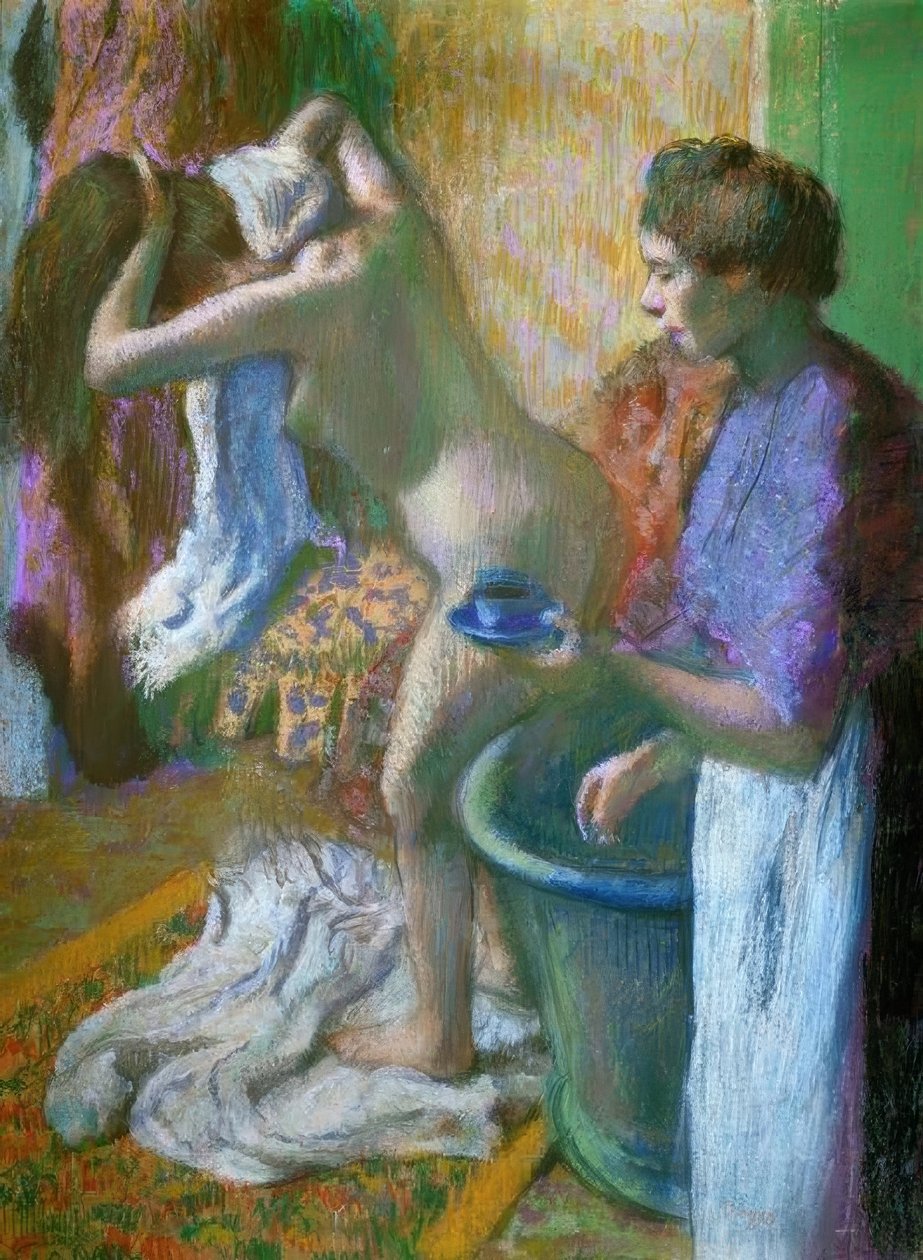 Śniadanie po kąpieli autorstwa Edgar Degas