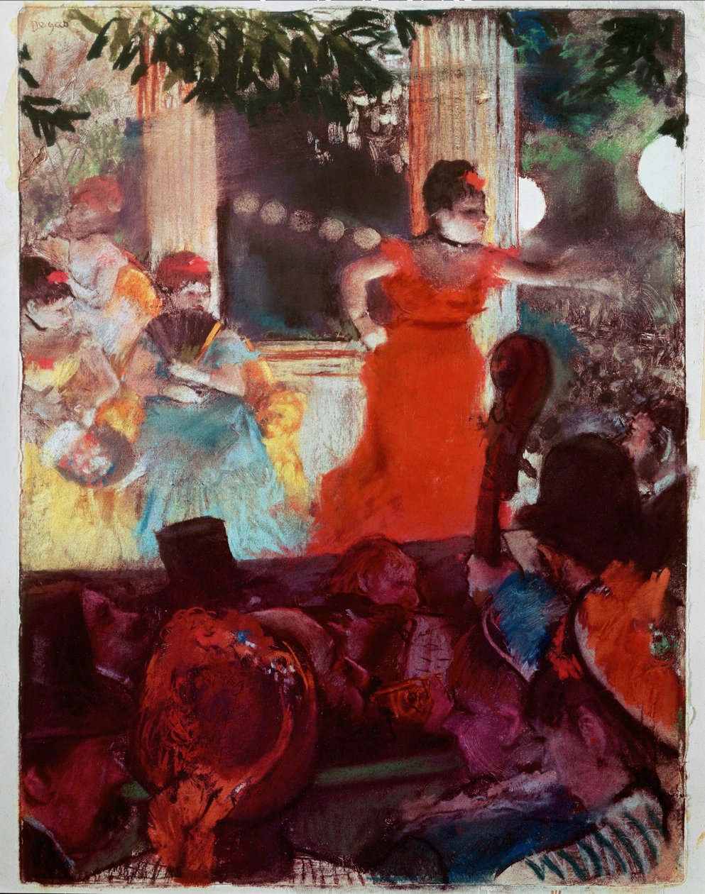 Cafe Concert aux Ambassadeurs (olej na płótnie) autorstwa Edgar Degas
