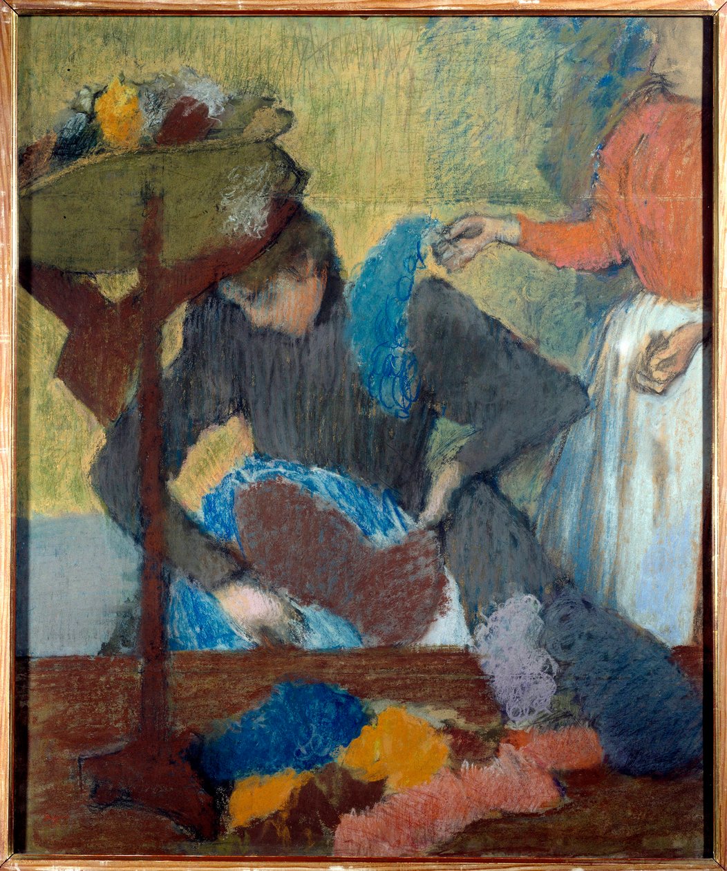 Chez la modist Pastel autorstwa Edgara Degasa (1834-1917) 1898 nd. 0,91x0,75 m Paryż, Muzeum Orsay autorstwa Edgar Degas