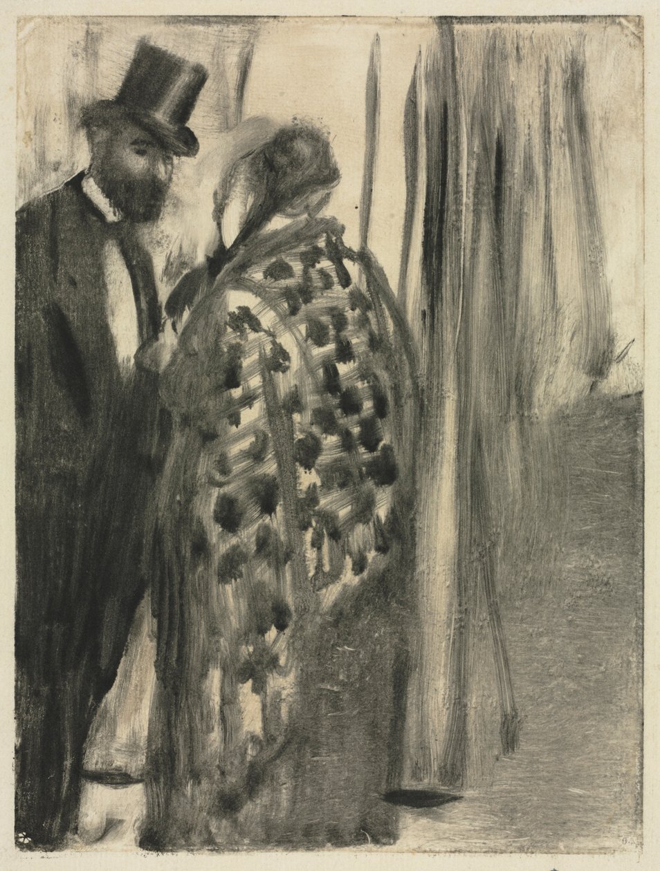 Rozmowa: Ludovic Halévy i Madame Cardinal Rozmowa, ok. 1880-1883. autorstwa Edgar Degas