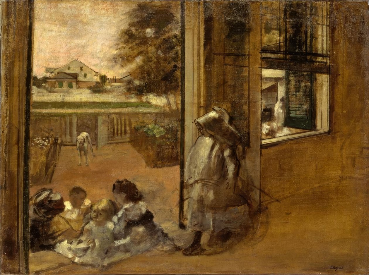 Dziedziniec domu (Nowy Orlean) autorstwa Edgar Degas