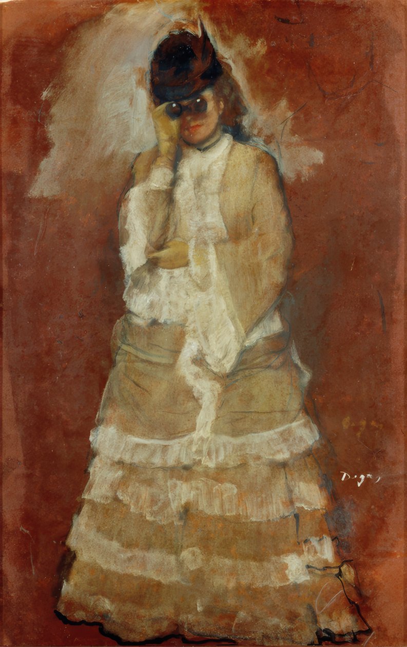 Dama z lornetką autorstwa Edgar Degas