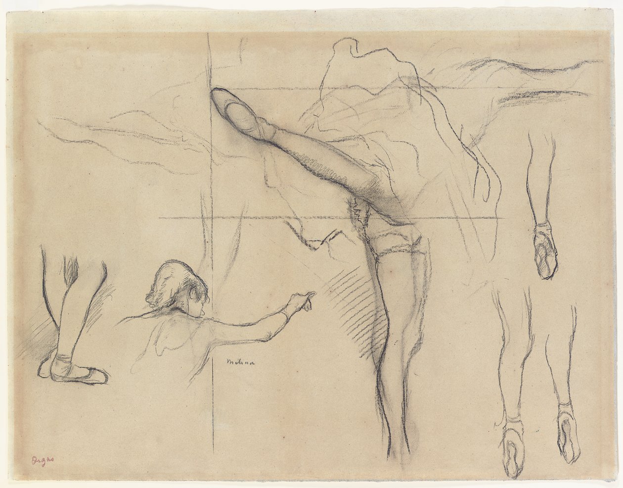 Tancerka - sześć szkiców autorstwa Edgar Degas
