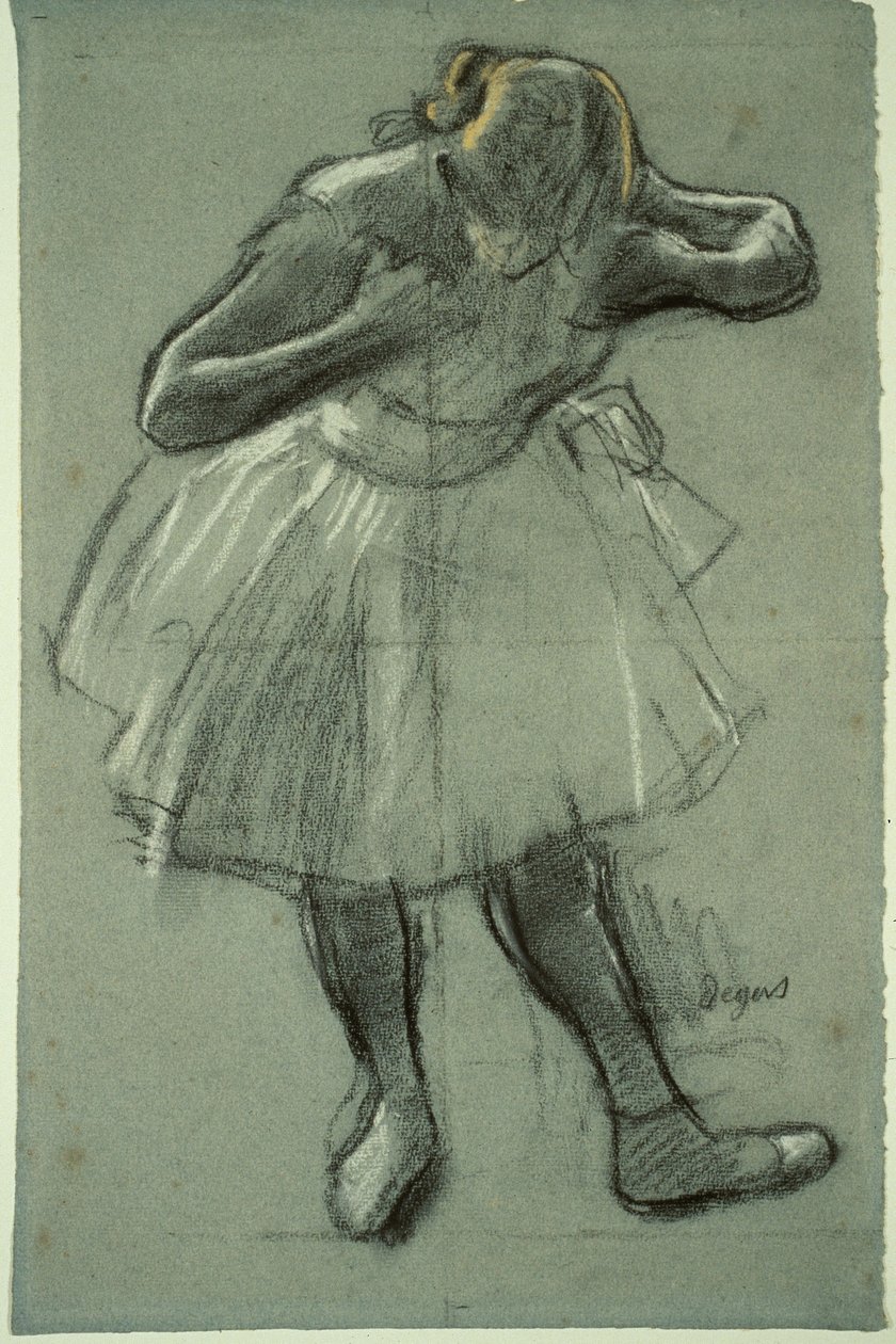Tancerz pochylający się do przodu autorstwa Edgar Degas
