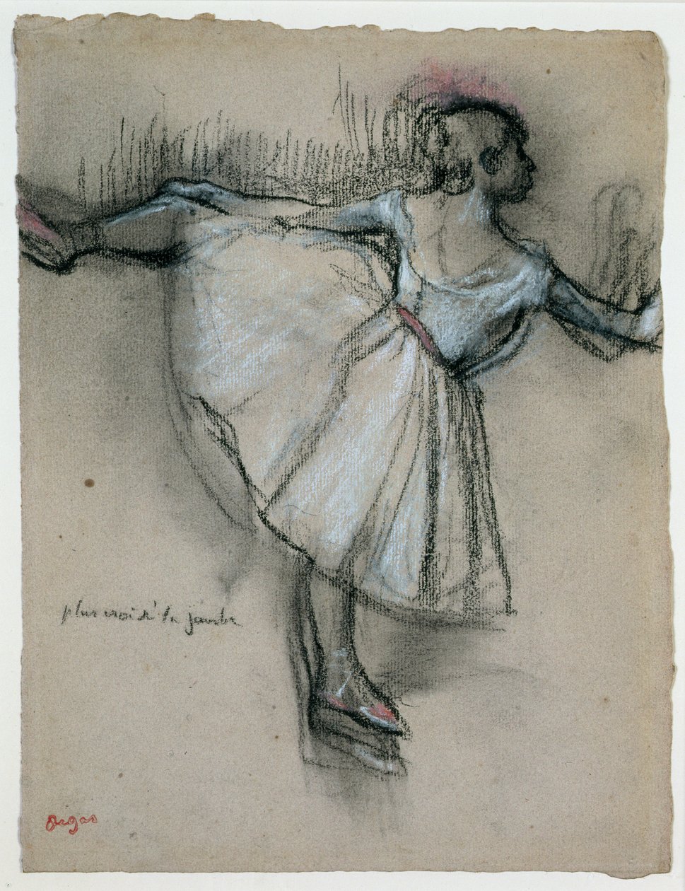 Tancerka w barze, ok. 1885 (węgiel z pastelem i białą kredą na papierze) autorstwa Edgar Degas