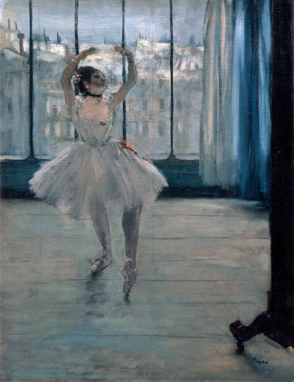 Tancerka u fotografa, 1875 autorstwa Edgar Degas
