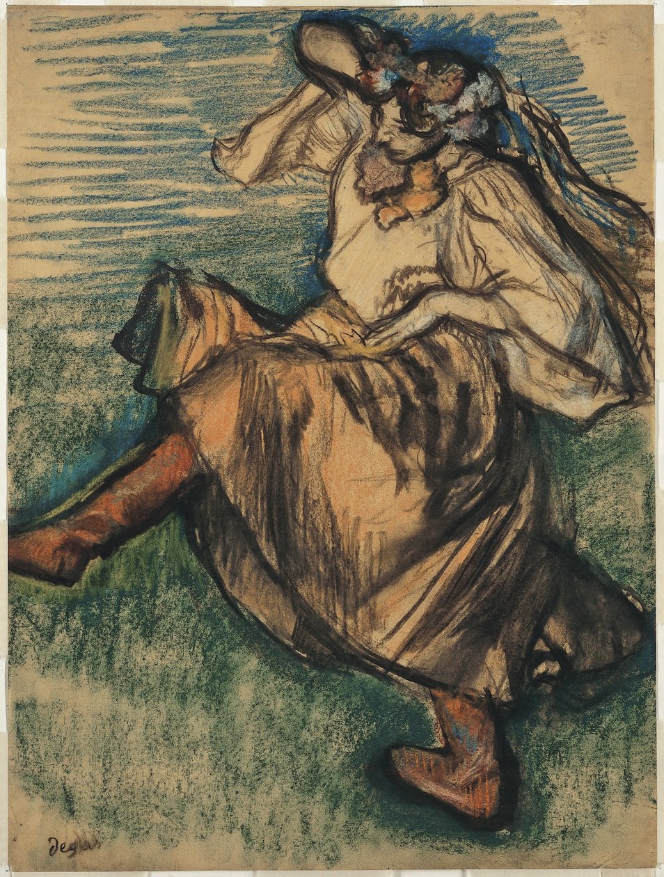 Tancerka w ukraińskim stroju autorstwa Edgar Degas