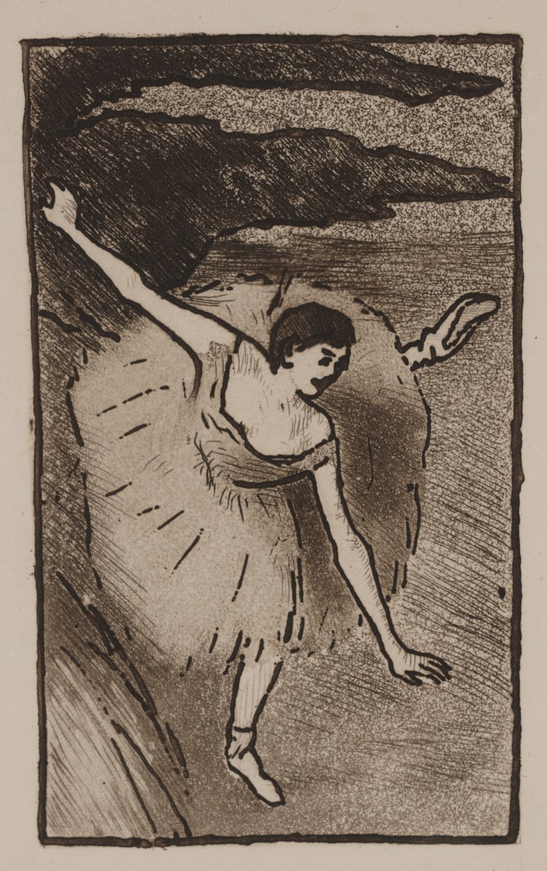 Tancerka na scenie, biorąc swój ukłon autorstwa Edgar Degas