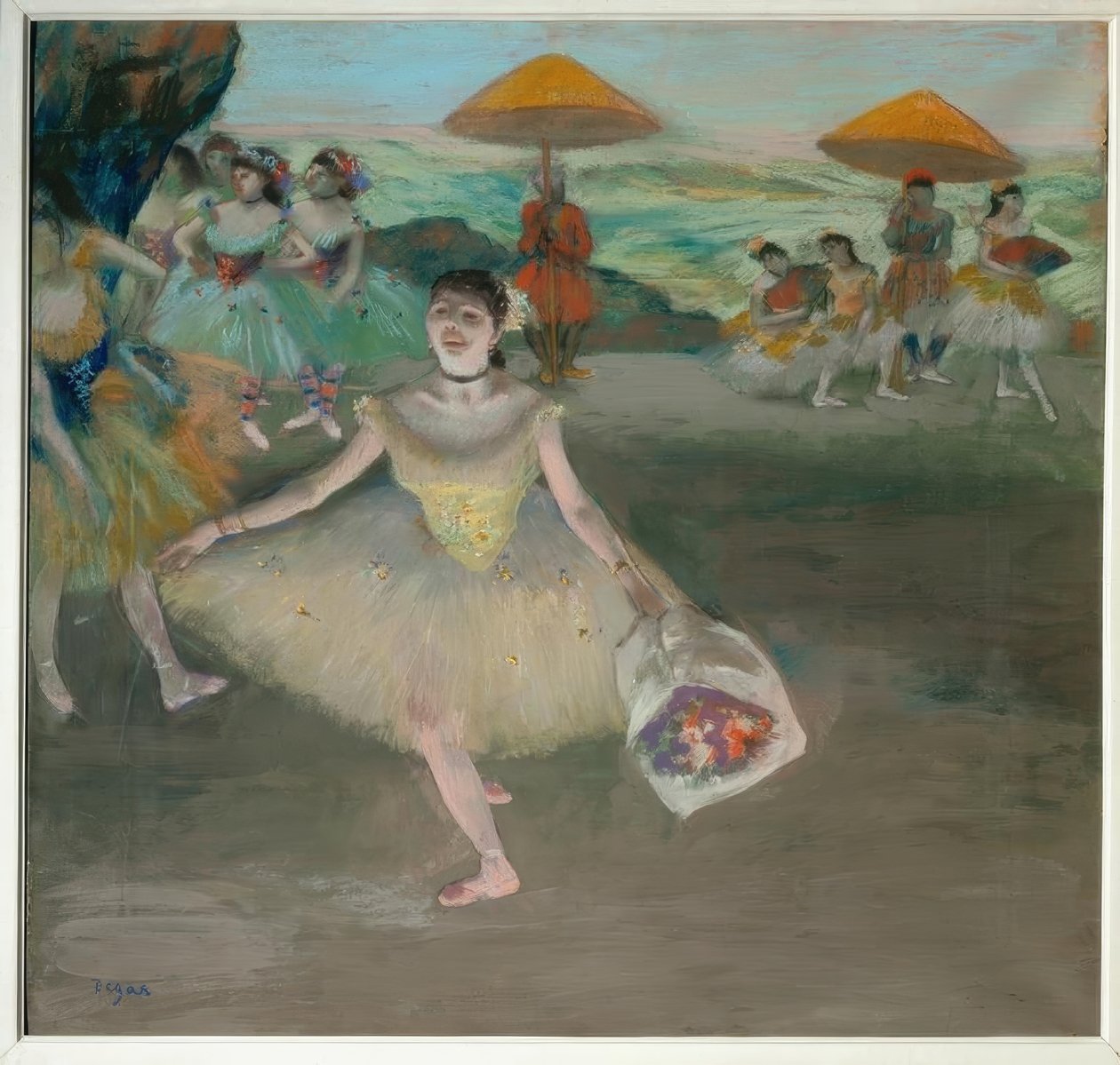 Tancerka na scenie autorstwa Edgar Degas