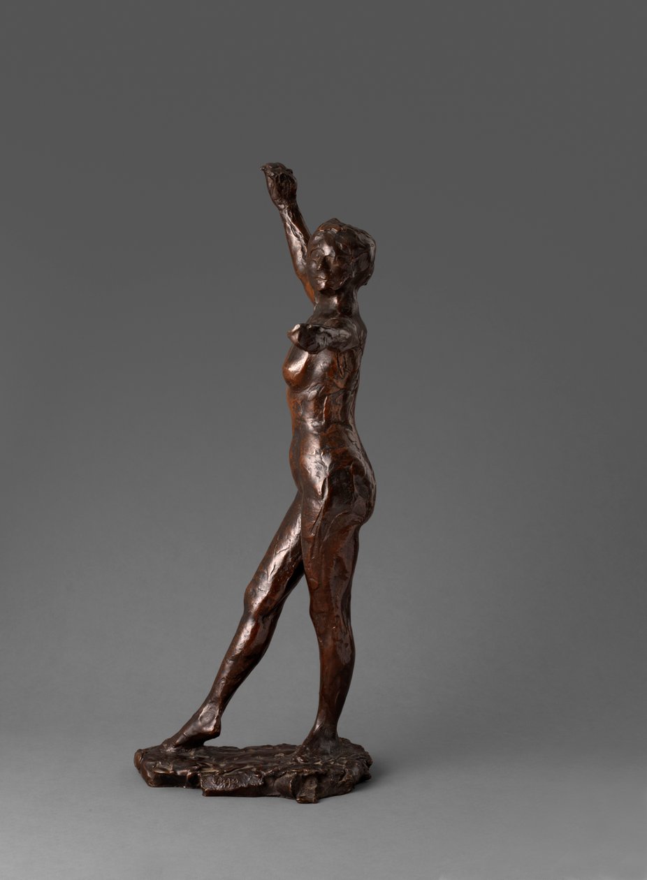 Tancerka gotowa do tańca, prawa stopa do przodu, Przygotowanie do tańca, prawa stopa do przodu, 1895-1900 autorstwa Edgar Degas