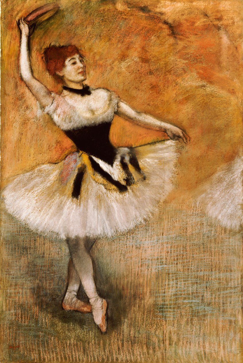 Tancerka z tamburynem, 1882 autorstwa Edgar Degas