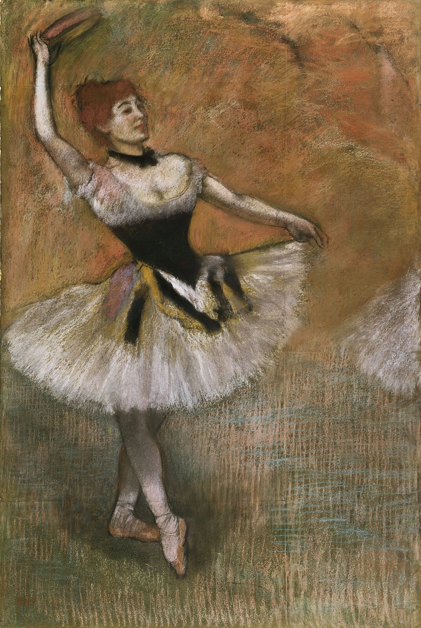Tancerka z tamburynem, ok. 1882 r. autorstwa Edgar Degas