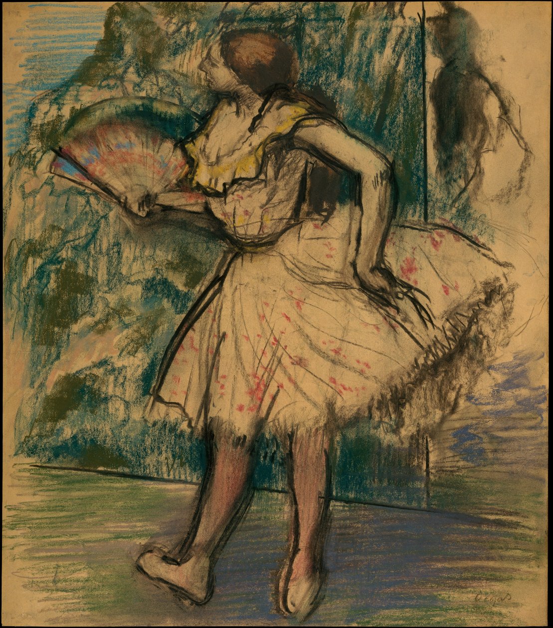 Tancerka z wachlarzem autorstwa Edgar Degas