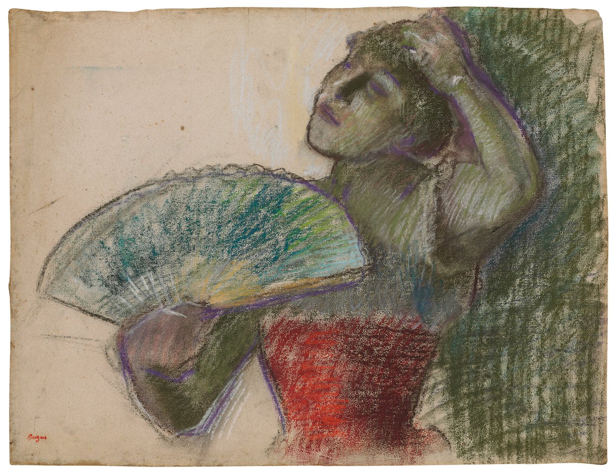 Tancerka z Wachlarzem; Danseuse a l"eventail, c.1894 autorstwa Edgar Degas