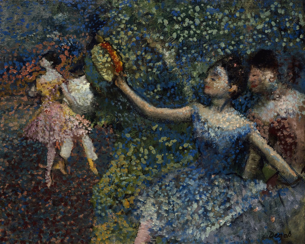 Tancerz z tamburynem, ok. 1897 autorstwa Edgar Degas