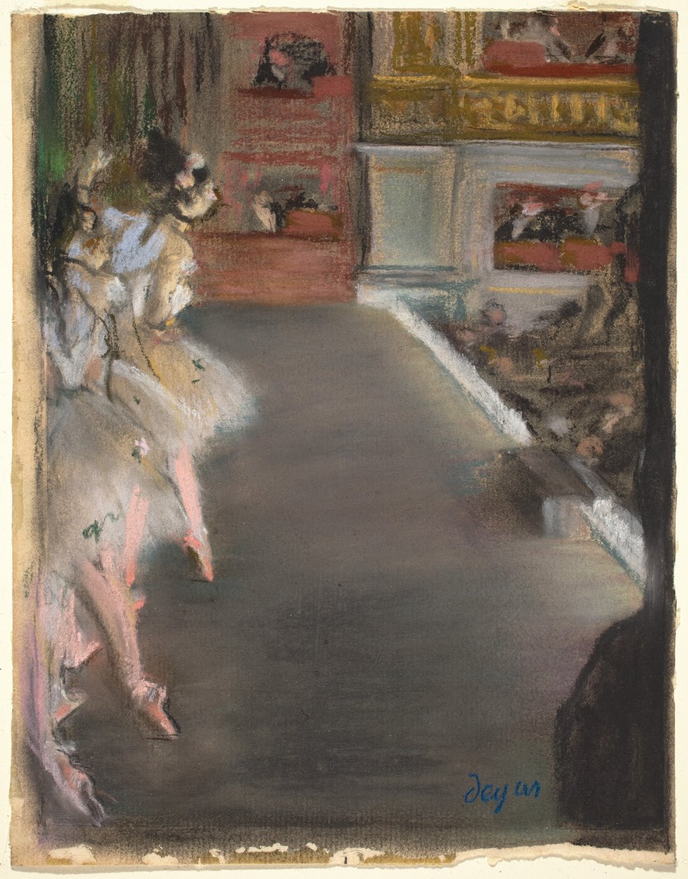 Tancerze w Starej Operze, ok. godz. 1877. autorstwa Edgar Degas