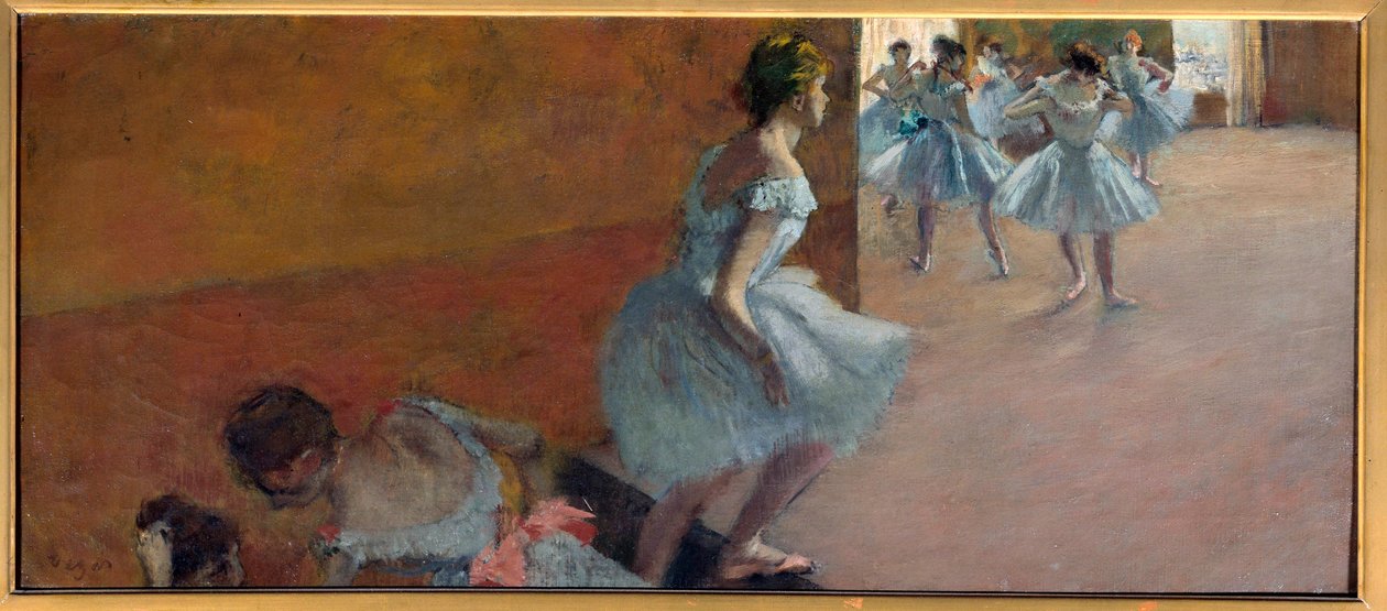Tancerze wspinający się po schodach Obraz Edgara Degasa (1834-1917) autorstwa Edgar Degas