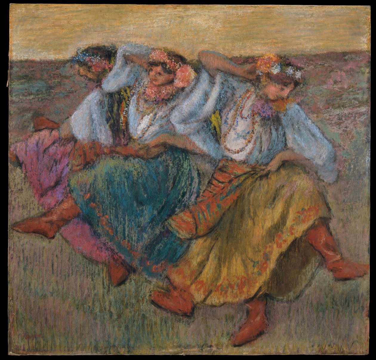 Tancerze w ukraińskich strojach autorstwa Edgar Degas