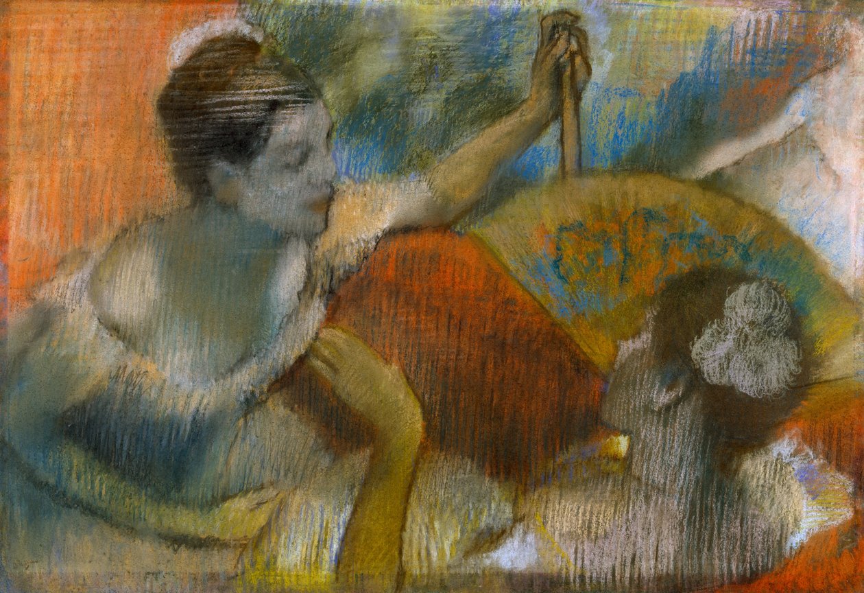 Tancerz wachlarzowy, ok. 1883-86 (pastel na papierze) autorstwa Edgar Degas