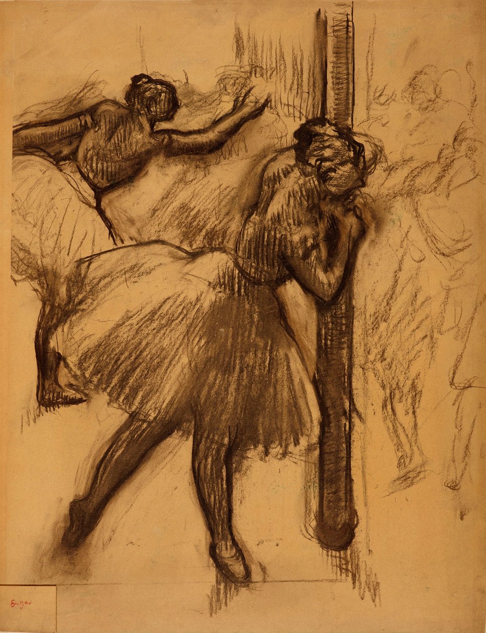 Tancerka oparta o kolumnę autorstwa Edgar Degas