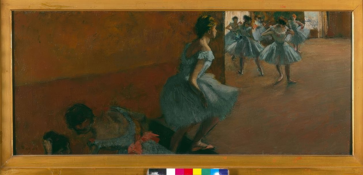 Tancerze chodzą po schodach autorstwa Edgar Degas