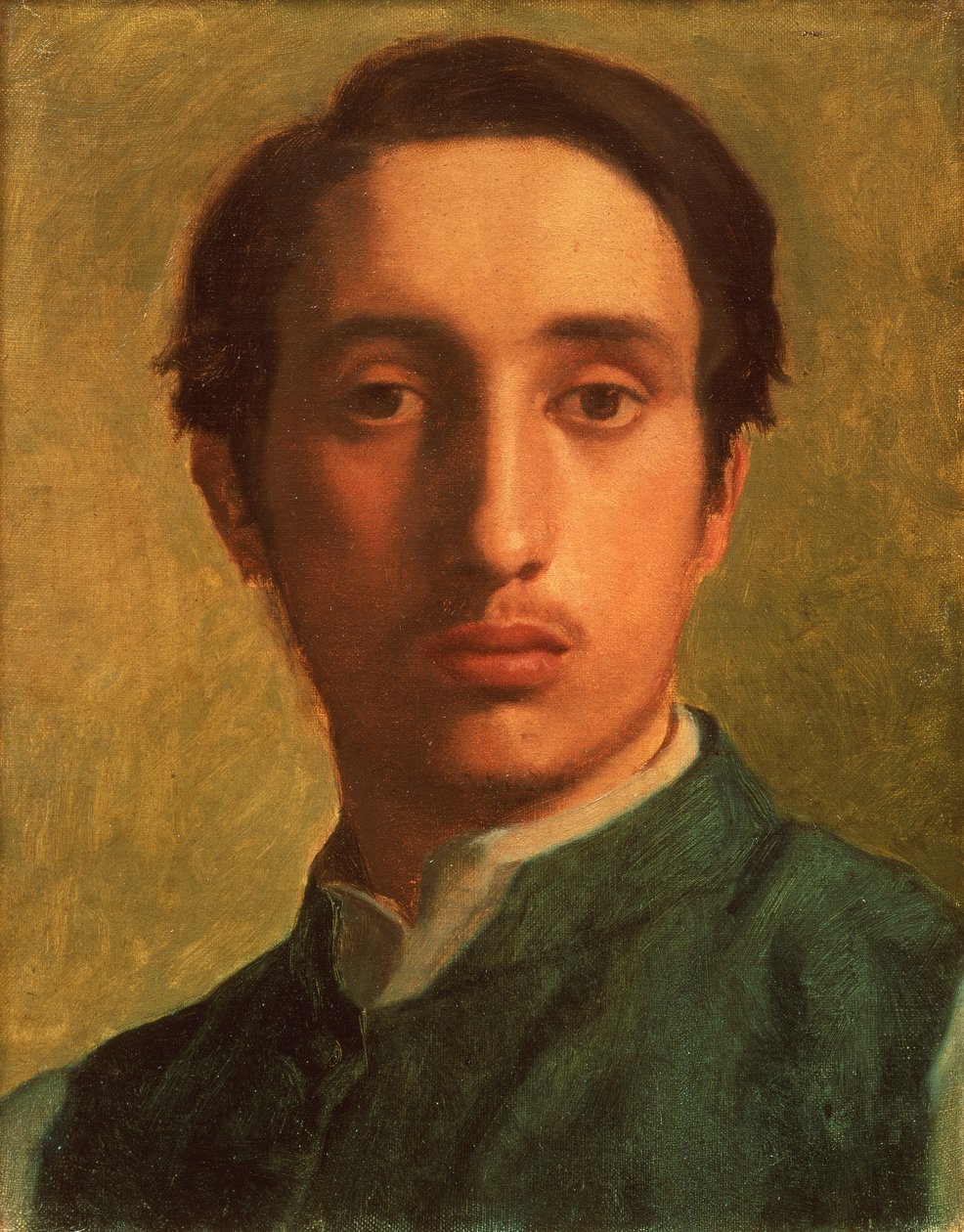 Degas w zielonej kurtce, ok.1856 (olej na płótnie) autorstwa Edgar Degas