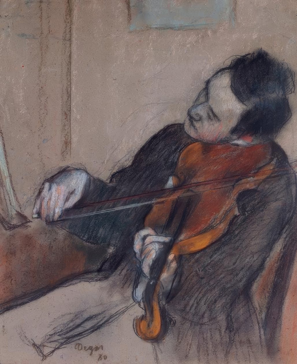 altowiolista autorstwa Edgar Degas
