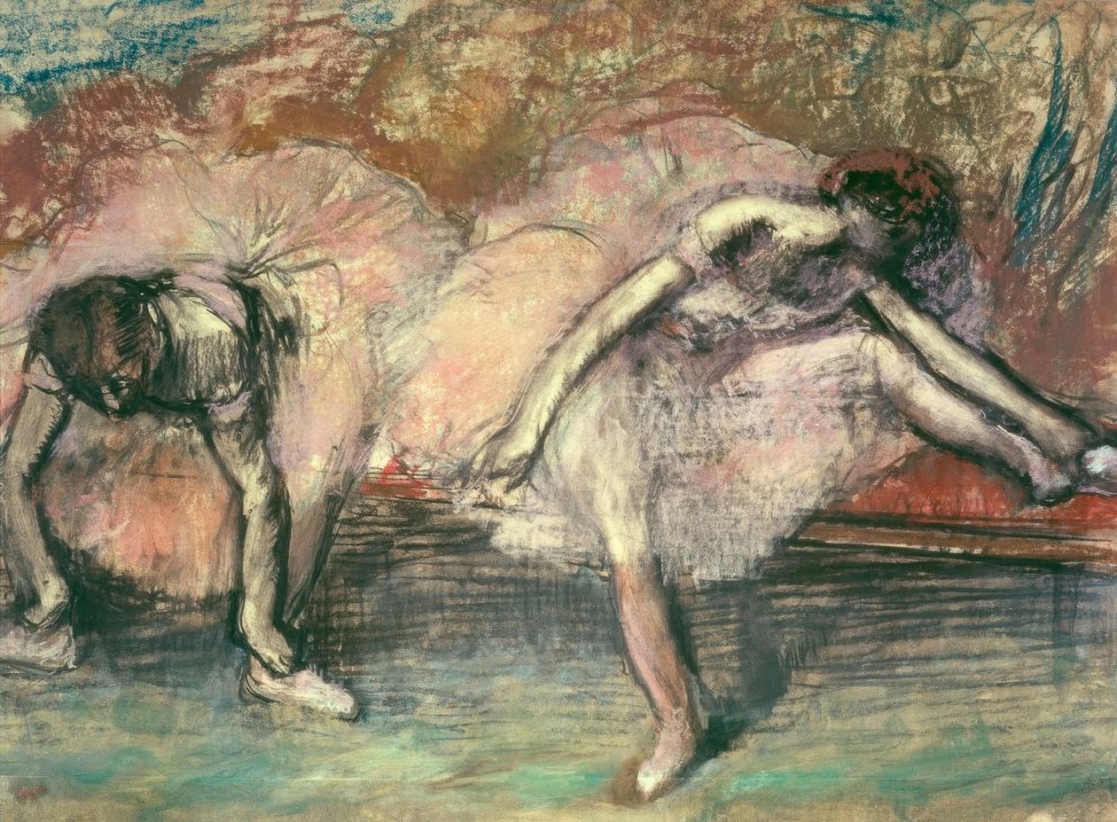 Dwóch tancerzy autorstwa Edgar Degas