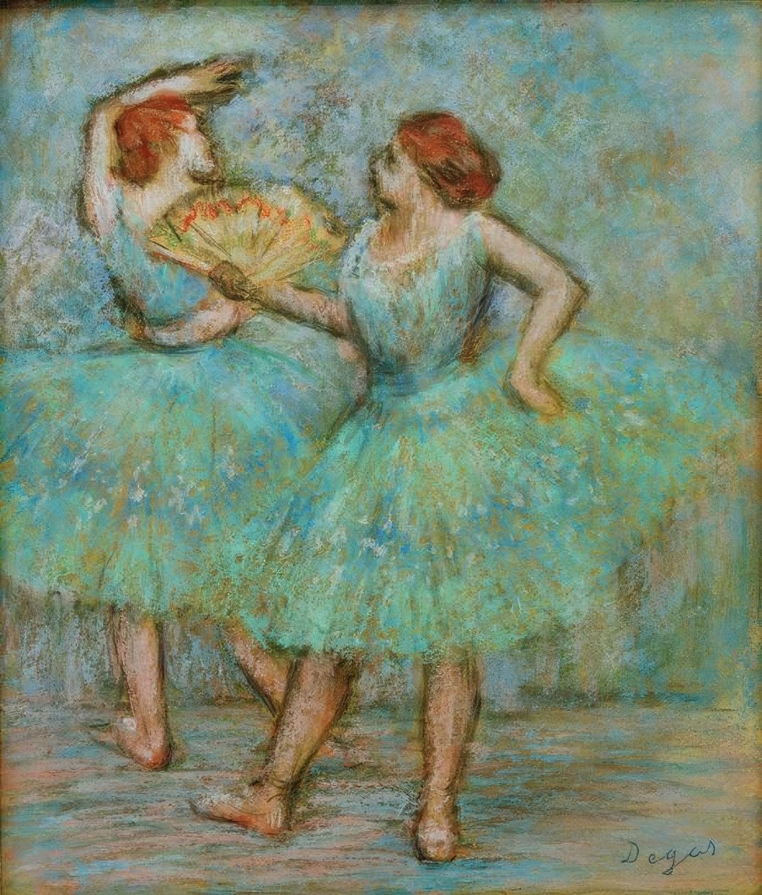 Dwóch tancerzy autorstwa Edgar Degas
