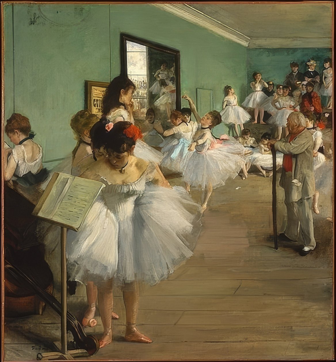 Lekcja tańca. 1874 autorstwa Edgar Degas