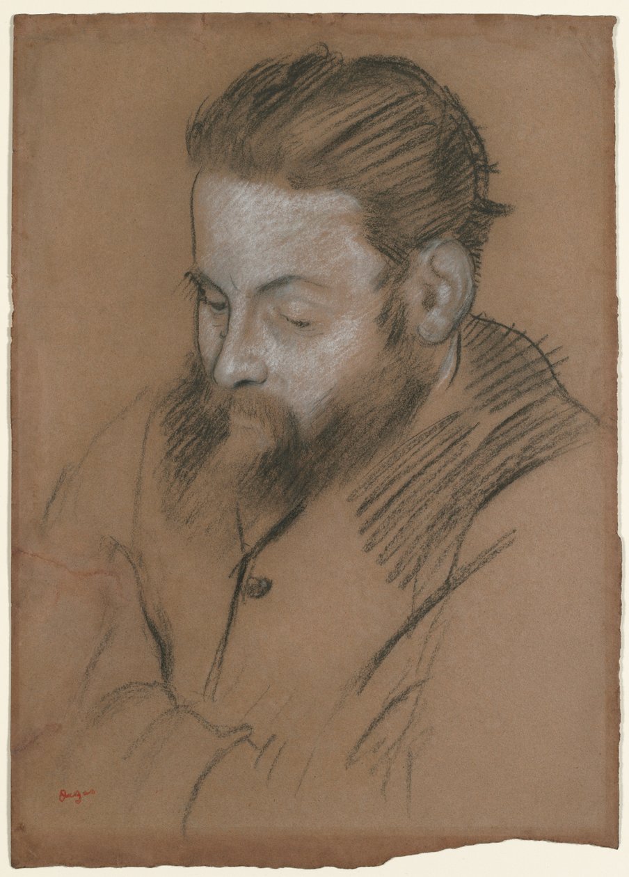 Diego Martelli, 1879. autorstwa Edgar Degas