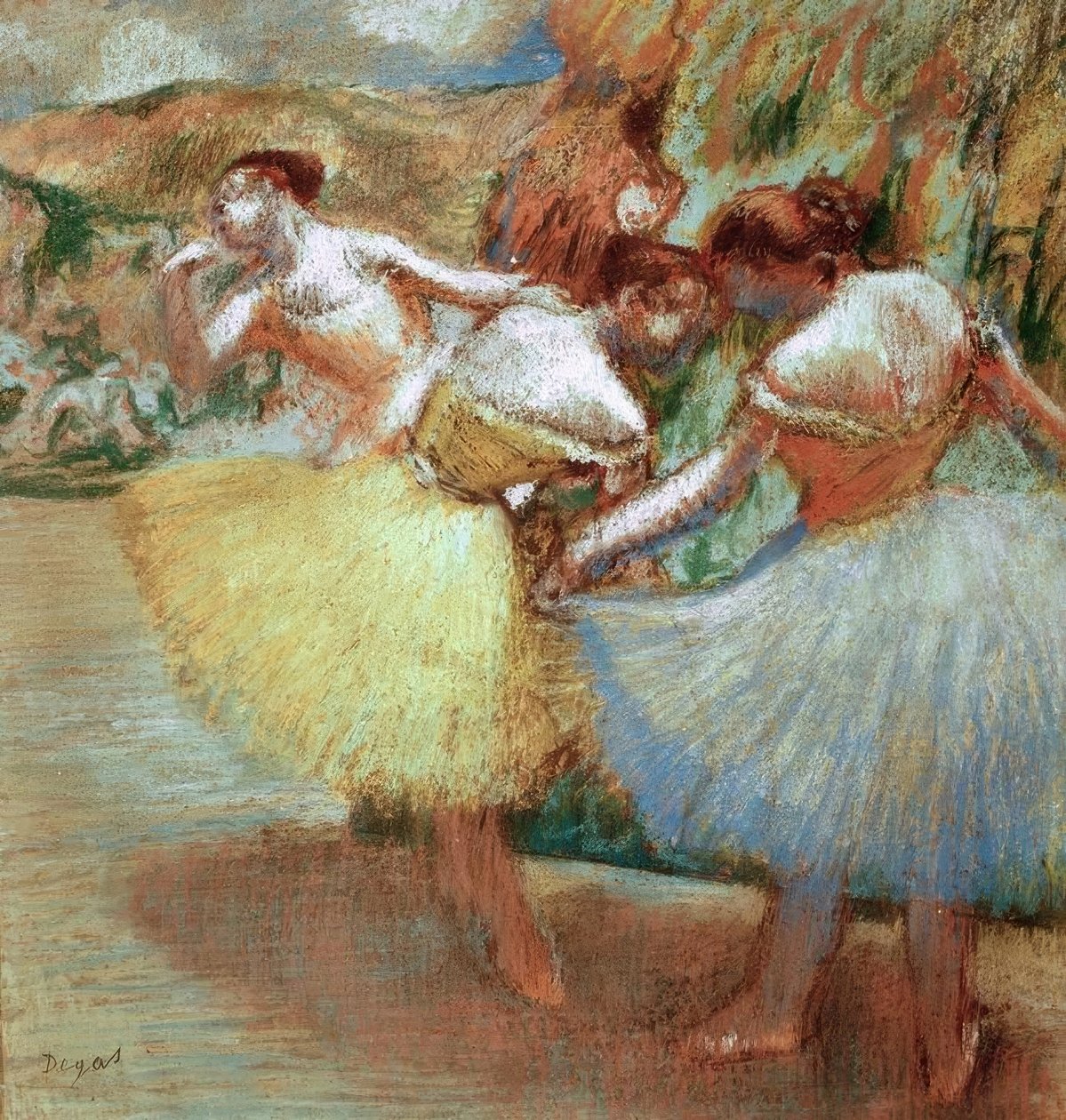 Trzy tancerki autorstwa Edgar Degas