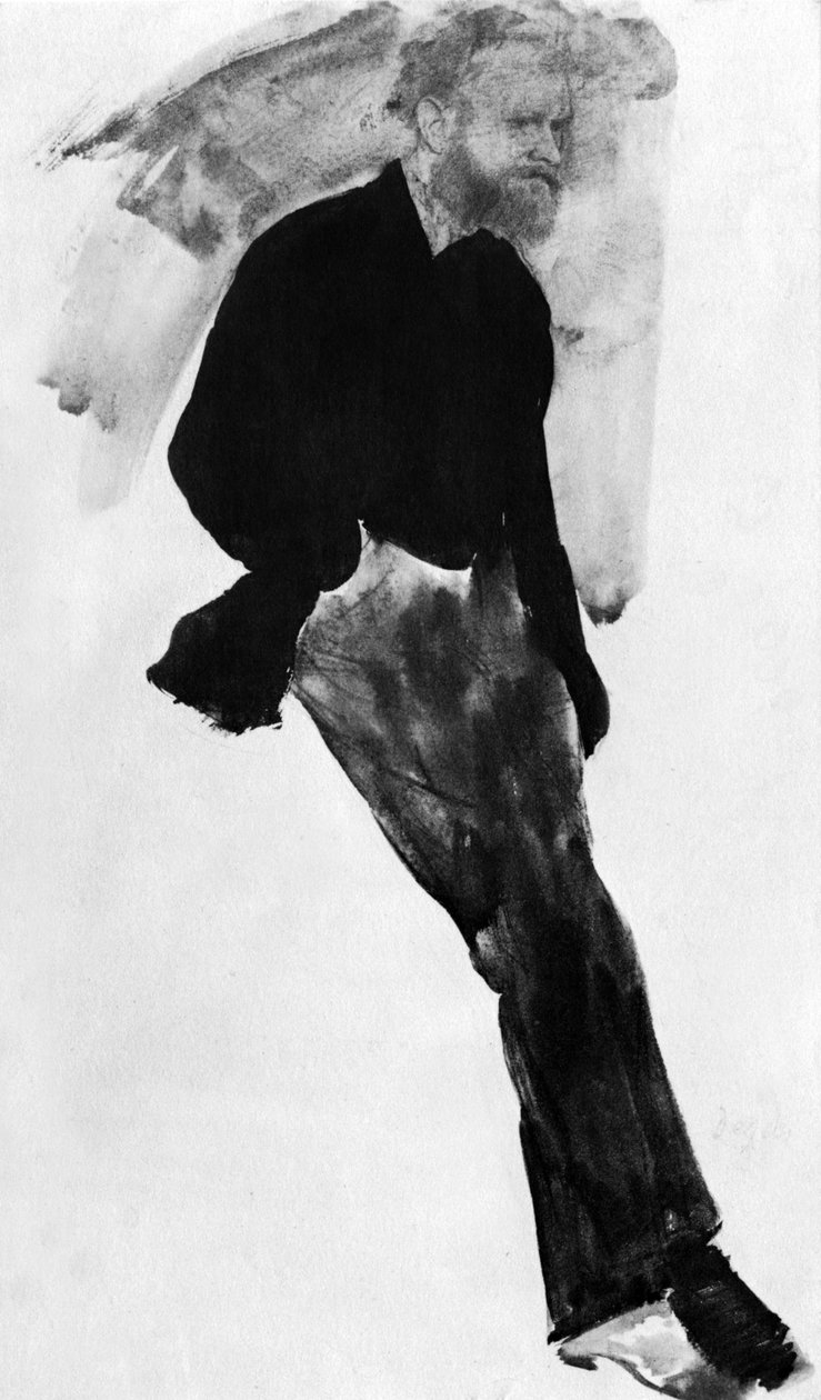 Edouard Manet (1832-1883) francuski malarz, rysunek Edgara Degasa autorstwa Edgar Degas
